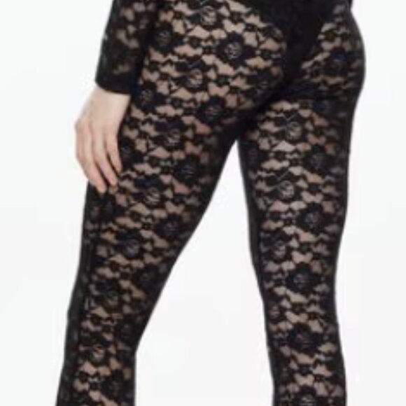 Dynamite Sheer Floral Lace Long Sleeve Jumpsuit – Size XS (NWT) - Picture 5 of 7